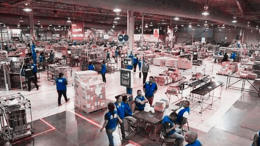 Trabajadores hacen fila afuera de una maquiladora en Ciudad Juárez en busca de empleo durante la crisis industrial de 2026